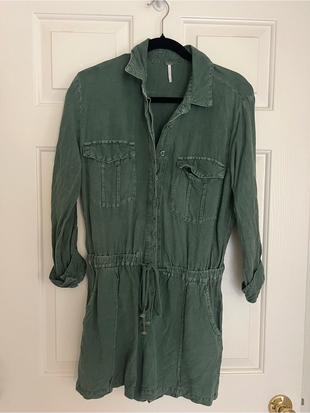 YFB Olive Green Romper - Size Small